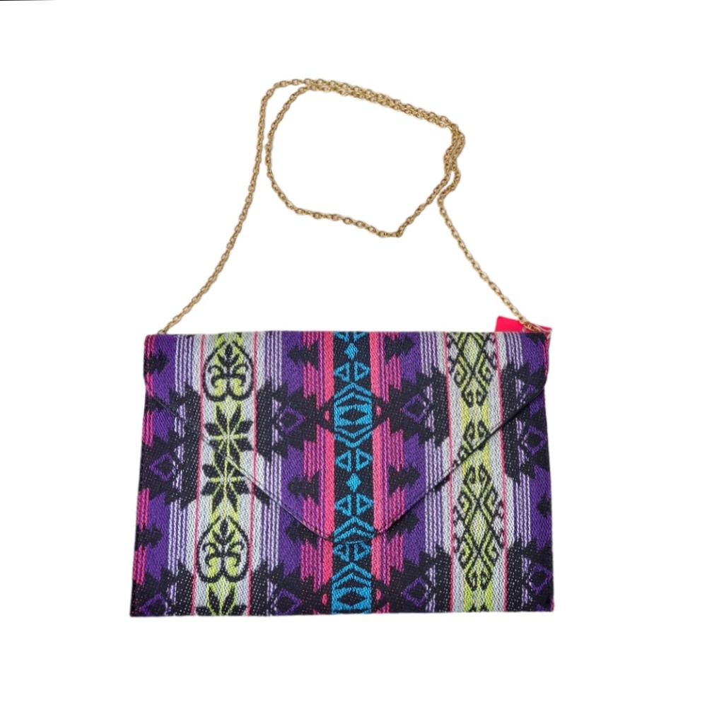 Vieta Colorful Tribal Boho Envelope
Clutch Purse